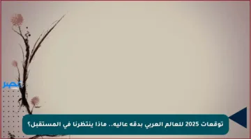 توقعات 2025 للعالم العربي بدقة عالية.. ماذا ينتظرنا في المستقبل؟
